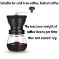 thumbnail image 3 of Manual Coffee Grinder Ceramic Burr with 2 Glass Jars Adjustable, 3 of 8