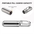 thumbnail image 4 of Small Pocket Pill Box Keychain,Portable Waterproof Pill Case Stainless Steel Travel Pill Container Keychain Pill Holder,1 x Pill Box,Silver, 4 of 7