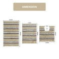 thumbnail image 3 of Home Weavers Inc Home Weavers Glamour Collection 100% Polyester Microfiber TPR Non-Slip Machine Washable Bathroom Rug Set 3PC Set with Contour - Linen, 3 of 5