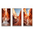thumbnail image 2 of Designart "Canyon Mirage Beige Orange art painting" Landscape & Nature Framed Wall Art Set Of 3 - Beige Canyon Frame Canvas Set For Living Room Decor, 2 of 7