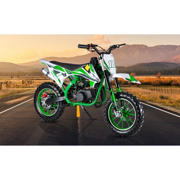 SUSUchens Kids Dirt Bike Off Road Mini Motorcycle,49cc 2-Stroke Gas Power Motocross Pocket Motorbike with Front Rear Disc Brakes
