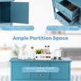 thumbnail image 6 of Giantex Buffet Sideboard, Wood Console Table w/2 Drawers and 2 Storage Cabinets, Ideal for Living Room Kitchen Dining Room Hallway, Blue, 6 of 10