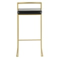 thumbnail image 4 of Fuji Contemporary-Glam Barstool In Gold With Black Faux Leather - Set Of 2, 4 of 8