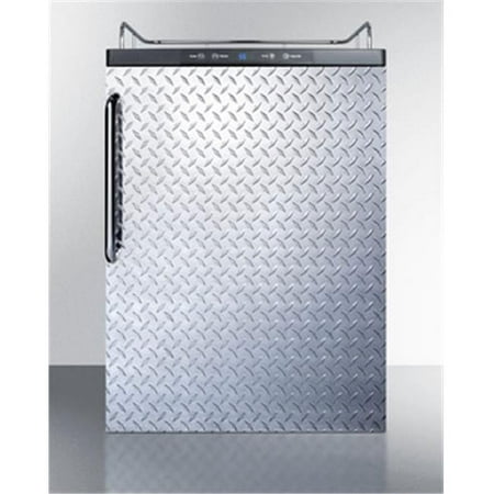 Built-in residential beer dispenser, auto defrost w/digital thermostat, diamond plate door, and TB handle; sold without tap kit for do-it-yourselfers