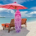 thumbnail image 6 of Outdoor Mermaid Surfboard Wall Art – Weatherproof PVC – Coastal Mermaid Sign for Beach House or Pool Area – Nautical Decor, Pink 5 Foot, 6 of 8