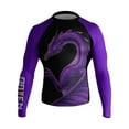 thumbnail image 2 of Raven Fightwear Men's Purple Dragon BJJ Jiu Jitsu Rash Guard MMA, 2 of 3