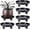 Black, variant on 5 Packs Large Plant Caddy with PU Wheels 12" Rolling Plant Stands Heavy-duty Plastic Plant Roller Base Pot Movers Plant Saucers on Wheels Indoor Outdoor Plant Dolly with Casters Planter Tray Coaster