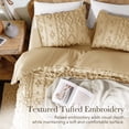 thumbnail image 4 of SONORO KATE Queen Tufted Boho Bedding Comforter Set - 3 Piece Farmhouse Chic Bed in a Bag, All-Season Jacquard Comforter with 2 Pillow Shams, Beige, 4 of 9