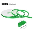 thumbnail image 2 of Uxcell Satin Ribbon Grosgrain Solid Silk Wedding Bouquet Ribbon for Valentine's Day Gift Wrapping Cake Box Bows Green-3/8" x 25 Yard, 2 of 7