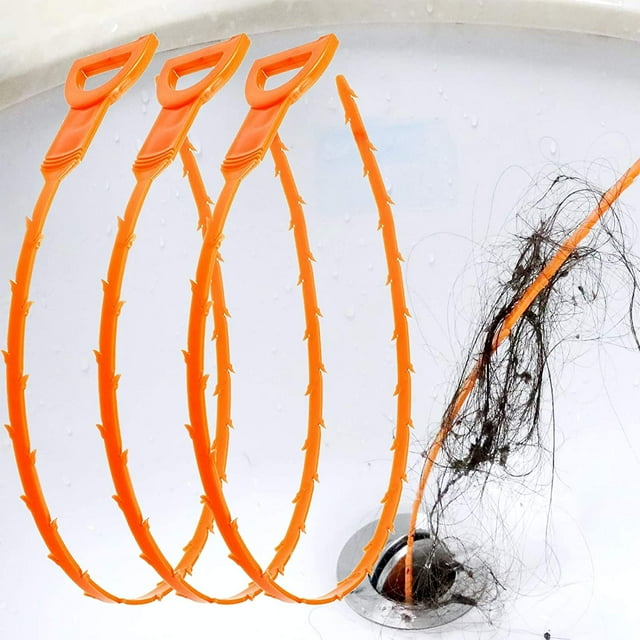 Juego de 3 herramientas de limpieza Vhermosa para eliminar obstrucciones de drenaje de 19,6 pulgadas