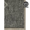 thumbnail image 5 of FH Home Flat Woven Outdoor Rug - Waterproof, Easy to Clean, Stain Resistant - Premium Polypropylene Yarn - Boho Moroccan - Large Patio, Deck, Sunroom - Ariana - Charcoal - 5ft 2in x 7ft 6in, 5 of 7