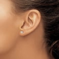 thumbnail image 3 of 14k White Gold 3.75.2mm CZ stud earrings - 5mm, 3 of 6