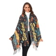 thumbnail image 3 of FORMRS Womens Scarf Winter Soft Long Big Warm Shawls Wrap Tassel Scarves, Black Sardines Pattern, 3 of 9