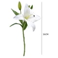thumbnail image 6 of Yesbay Artificial Lily Branch with Stem Green Leaves Home Wedding Party Faux Flower Floral Arrangement Indoor Outdoor Garden Decoration Photo Props, 6 of 8