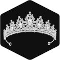thumbnail image 1 of wonima44 WOVOWOVO Princess Crown Queen Birthday Tiara for Women Girls, Silver Crystal Tiaras and Crowns Headband Hair Accessories for Bride Wedding Halloween Costume Party Prom Christmas Gifts, 1 of 1