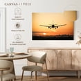 thumbnail image 5 of Elephant Stock Sunrise Airplane Wall Art - Horizontal Canvas Wall Art - Bedroom Wall Decor - Transportation Canvas - Beige And Black Decor - 12" x 8", 5 of 8