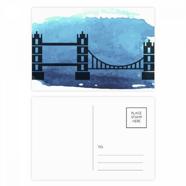 Tower Bridge London England Gran Bretaña, Reino Unido Set cumpleaños gracias tarjeta postal correo lado 20pcs
