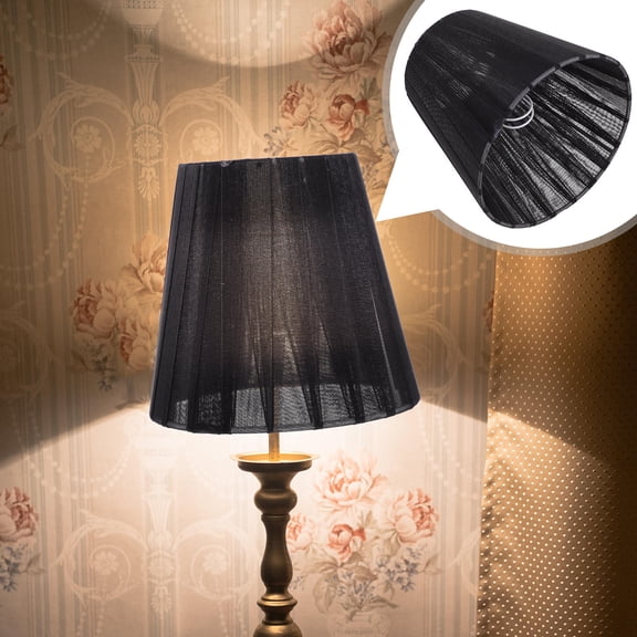 ibasenice 2Pcs Black Cloth Art Lamp Shade for Ceiling Wall and Floor Lamps Durable Protective Cover