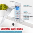 thumbnail image 6 of Bathroom Faucet Waterfall Single Handle/Hole Bathroom Sink Faucet 6“ Cover, 6 of 13