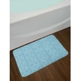 thumbnail image 2 of Vintage Bath Mat, Christmas Holiday Themed Illustration of Snowflakes in Lace Style Pattern, Plush Bathroom Decor Mat with Non Slip Backing, 29.5" X 17.5", Pale Blue and White, by Ambesonne, 2 of 2
