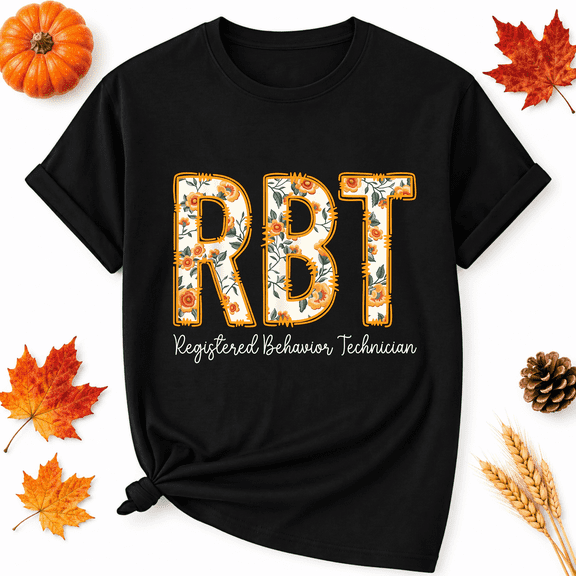 KeHetSoft Thanksgiving Autumn RBT Letters Cotton Graphic Unisex T-Shirt