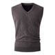 thumbnail image 2 of pstuiky Hombres Tanque, Camisola gruesa y cálida de punto de moda para hombre, sin mangas, con cuello en V Chaleco para hombre xxxl, 2 of 5