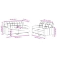 thumbnail image 4 of vidaXL 2 Piece Sofa Set with Cushions Black Fabric, 4 of 4