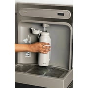 Ello Flip & Fill 32oz Insulated Stainless Steel Water Bottle, Leak-Proof Straw Lid, Cream