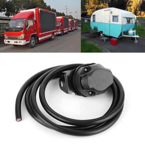 Trailer Cord, Trailer Plug Wire Connector Durable Plastic Housing Reliable To Use 6.6ft for Light Trailers for