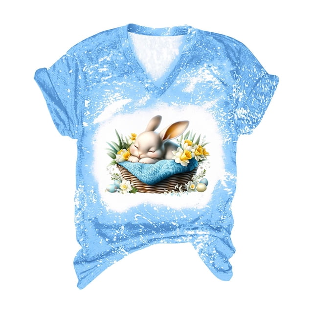 Camiseta de Cuello Redondo de Manga Corta de la Mujer, Top de Moda para Invierno Y Primavera Impresa de Navidad Casual 3/4