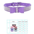 thumbnail image 2 of Methold Decoración para mascotas Cachorro Perro Gato Collar ajustable prop Correa Hebilla Rhinestone PULeather Suministros para perros morado claro METRO, 2 of 5