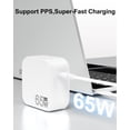 thumbnail image 2 of Cargador VillaCool GaN de 65W USB-C de carga rápida para Samsung Galaxy, 2 of 9