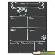 Cohas Bone Theme Puppy Milestone Chalkboard, 9 by 12 inches, White Marker