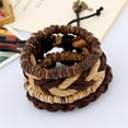 thumbnail image 3 of Valentine's Day Gifts for Woman Women Bracelet Vintage Hand-Woven Multi-Layer Leather Bracelet Jewelry Black, 3 of 5