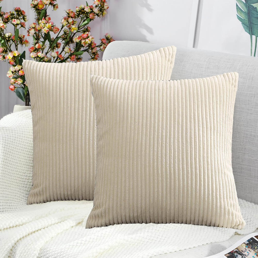 Throw Pillow Covers Set of 2 Pillow Covers 18x18, Decorative Euro