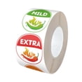 thumbnail image 2 of 500 Uds etiquetas de ají 4 niveles comida caliente cocina pelar y pegar etiquetas de alimentos picantes pegatinas de nivel picante para tienda de, 2 of 8