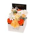 thumbnail image 2 of Caja de Flores de Jabón Jabón de Flores en Caja de Regalo Jabón de Rosas Romántico Jabón de Baño de Flores Artificial para Aniversario de Boda Mamá El naranja, 2 of 8