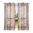 thumbnail image 6 of Yayeee Window Curtains Light Filtering 63"x42" Grommet Panel Pair Home Living Room Decor, Brown Abstract Dots, 6 of 7