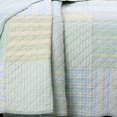 thumbnail image 3 of Comforter Set Queen Size  3-Piece Coverlet Set for Night Sleep  Bedding Quilt with Green Yellow Blue Plaid Striped Real Patchwork, 3 of 4