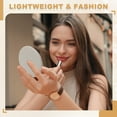 thumbnail image 6 of Uxcell Small Pocket Mirror for Purse, Round Magnifying Foldable Silver Makeup Handheld Compact Mirror for Women, Purse, Travel, Girls, Gift(Pink, 2.95"), 6 of 7