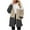 Khaki, variant on Women's Color Block Jacket Trendy Full Zip Loose Long Thermal Warm Fleece Hoodies Causal Long Sleeve Hooded Outfits (L, Khaki)