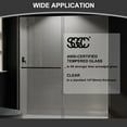 thumbnail image 5 of 60''x72'' Double Sliding Semi-Frameless Shower Door with 6mm Tempered Glass Black, 5 of 5