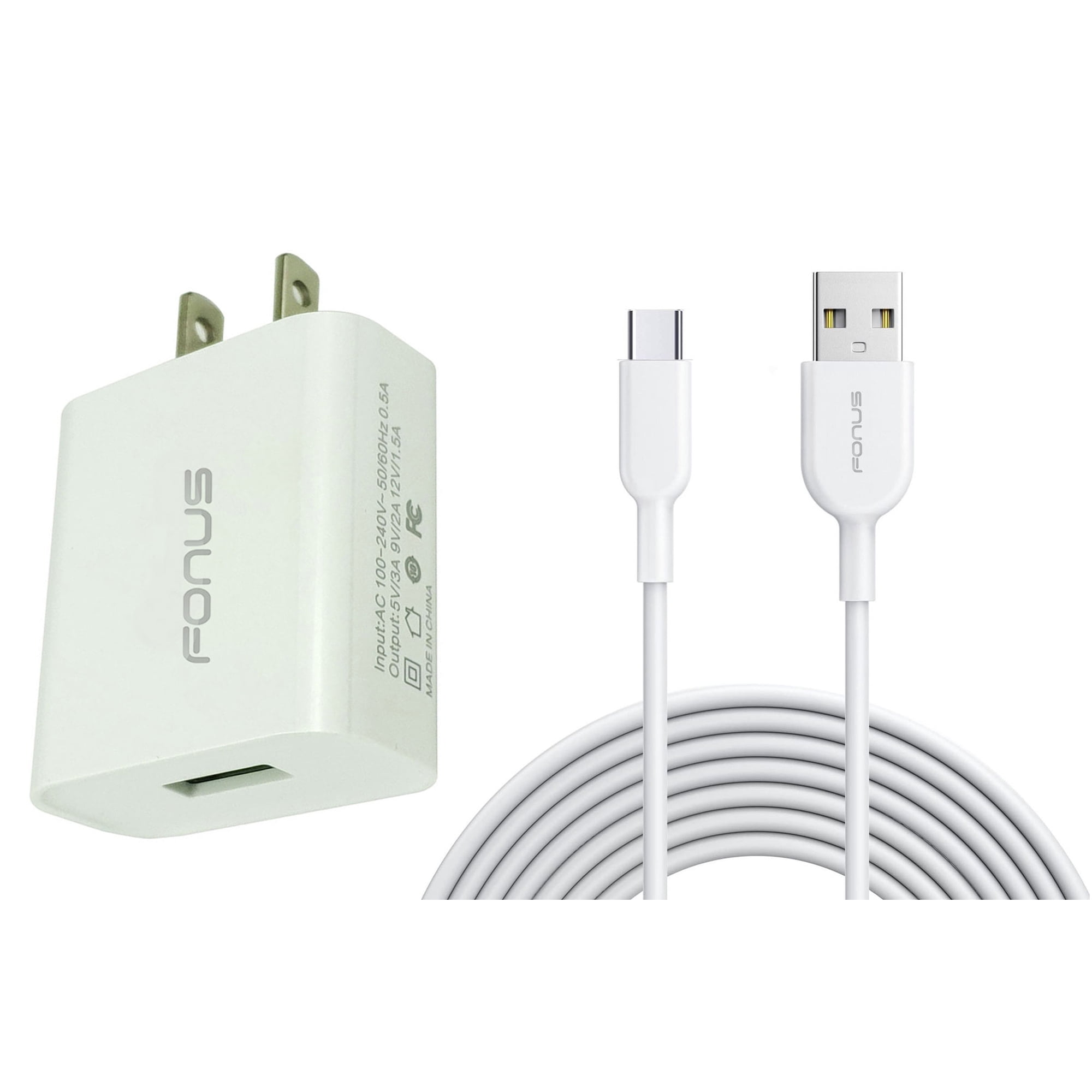 18W Fast Home Charger for Samsung Galaxy S24/Ultra/Plus Phone - 6ft Long USB-C Cable Type-C Cord USB Wall Adapter Power Wire Quick Charge QC3.0 for Galaxy S24/Ultra/Plus