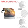 thumbnail image 4 of Fuzoiu Starry Sky Constellation Cat Print Santa Hat Christmas Hat for Adults,Santa Hats with Pompom, Unisex Xmas Holiday Hat for Christmas New Year Festive Party Supplies, 4 of 6