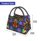 thumbnail image 2 of Disketp Colorful Floral Bolsa Térmica Estampada, Bolsa Térmica Aislante para Almuerzo, Playa y Campamento, 2 of 6