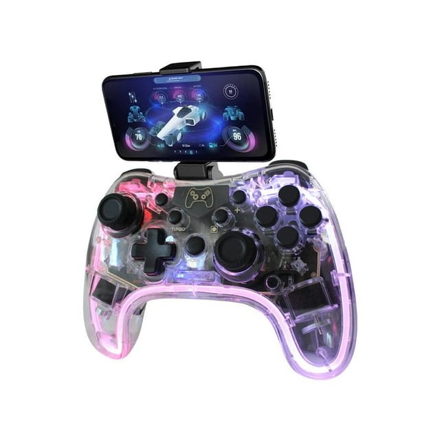 Control Inalámbrico Bluetooth para Celular RGB Compatible Para iOS, PS4, PS3, N-Switch y Windows