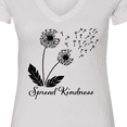 thumbnail image 4 of Inktastic Spread Kindness Dandelion Women's V-Neck T-Shirt, 4 of 5