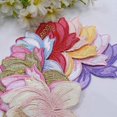 thumbnail image 5 of KAIYANG Apliques florales bordados para prendas de vestir, suministros de costura para bricolaje (amarillo) Violeta claro, 5 of 5