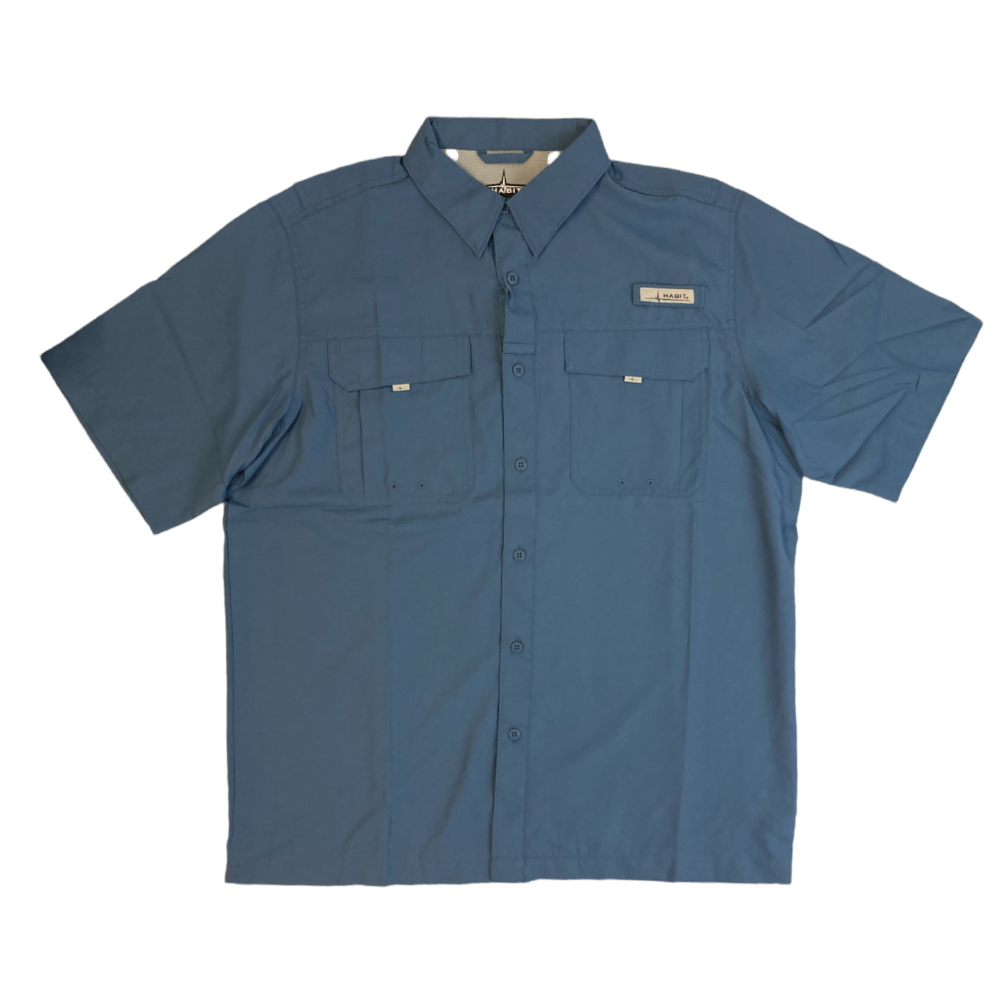 Habit Men's UPF40+ Crayfish Creek Short Sleeve River Shirt (Moonlight ...