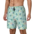 thumbnail image 2 of Haiem Sea Turtle Mens Swim Trunks with Compression Liner 2 in 1 Swimming Shorts Stretch Swimwear Quick Dry,Board Shorts-XX-Large, 2 of 9
